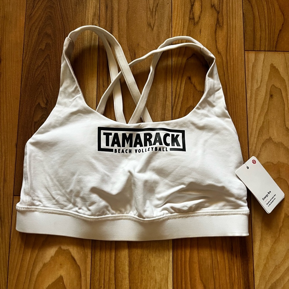Lululemon White Cross-Back Sports Bra